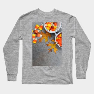 Candy corn and autumn Long Sleeve T-Shirt